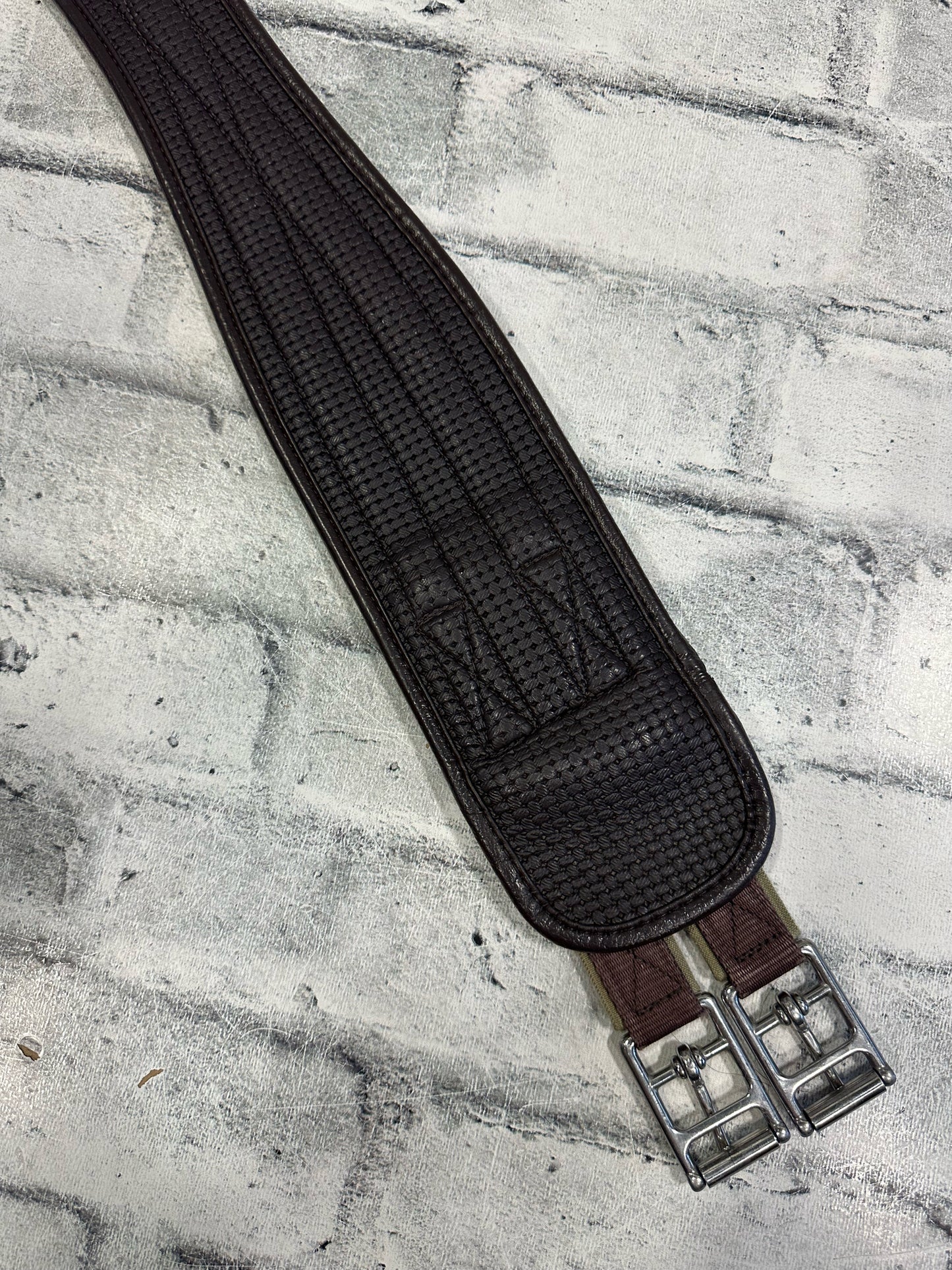 48" Thorowgood Neoprene Girth Brown w/ One Side Elastic
