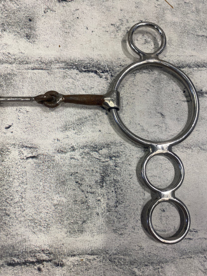 6" JKS Dogbone 3 Ring Gag Bit