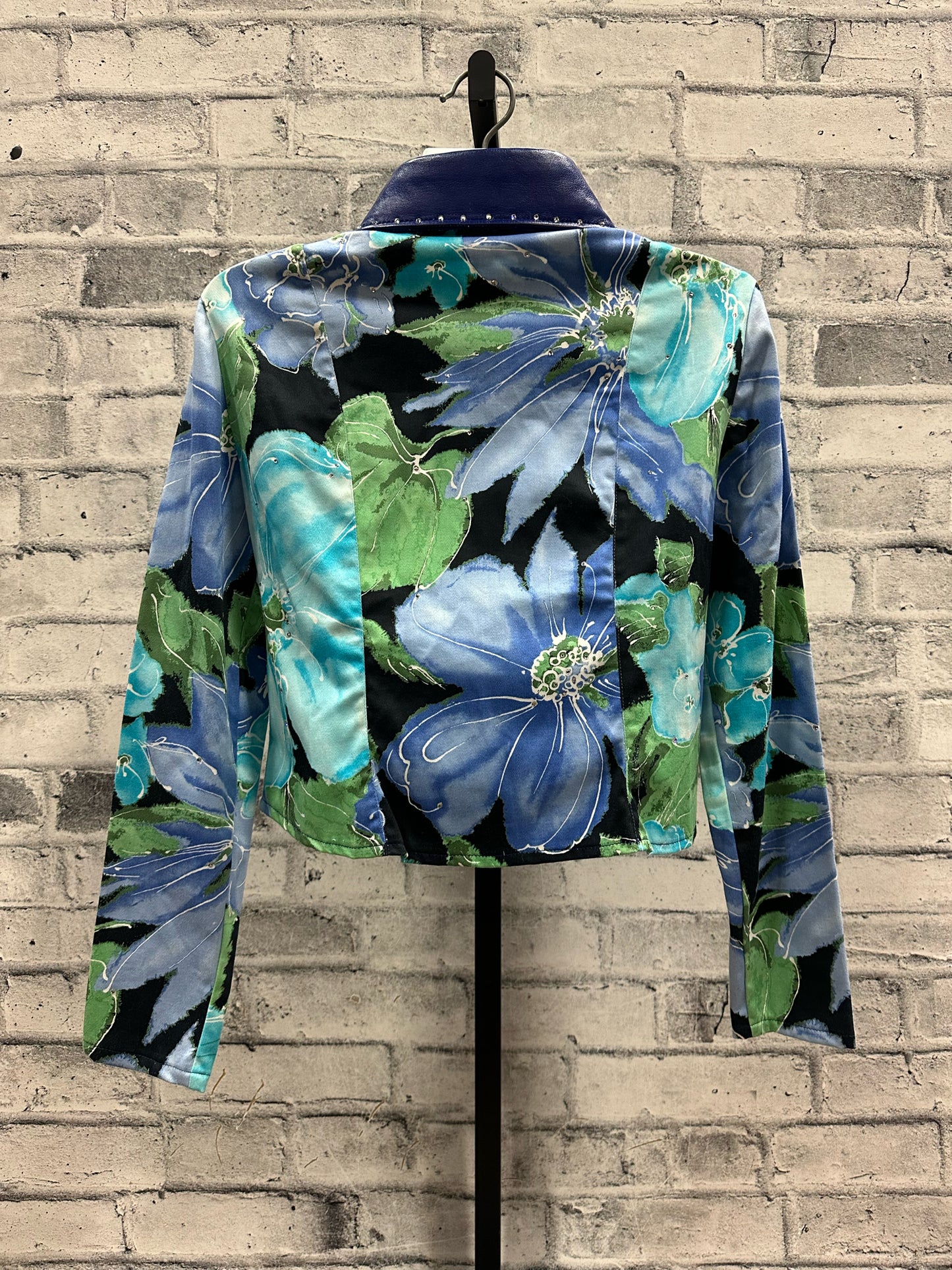 Western Showmanship Shirt Blue Floral 8