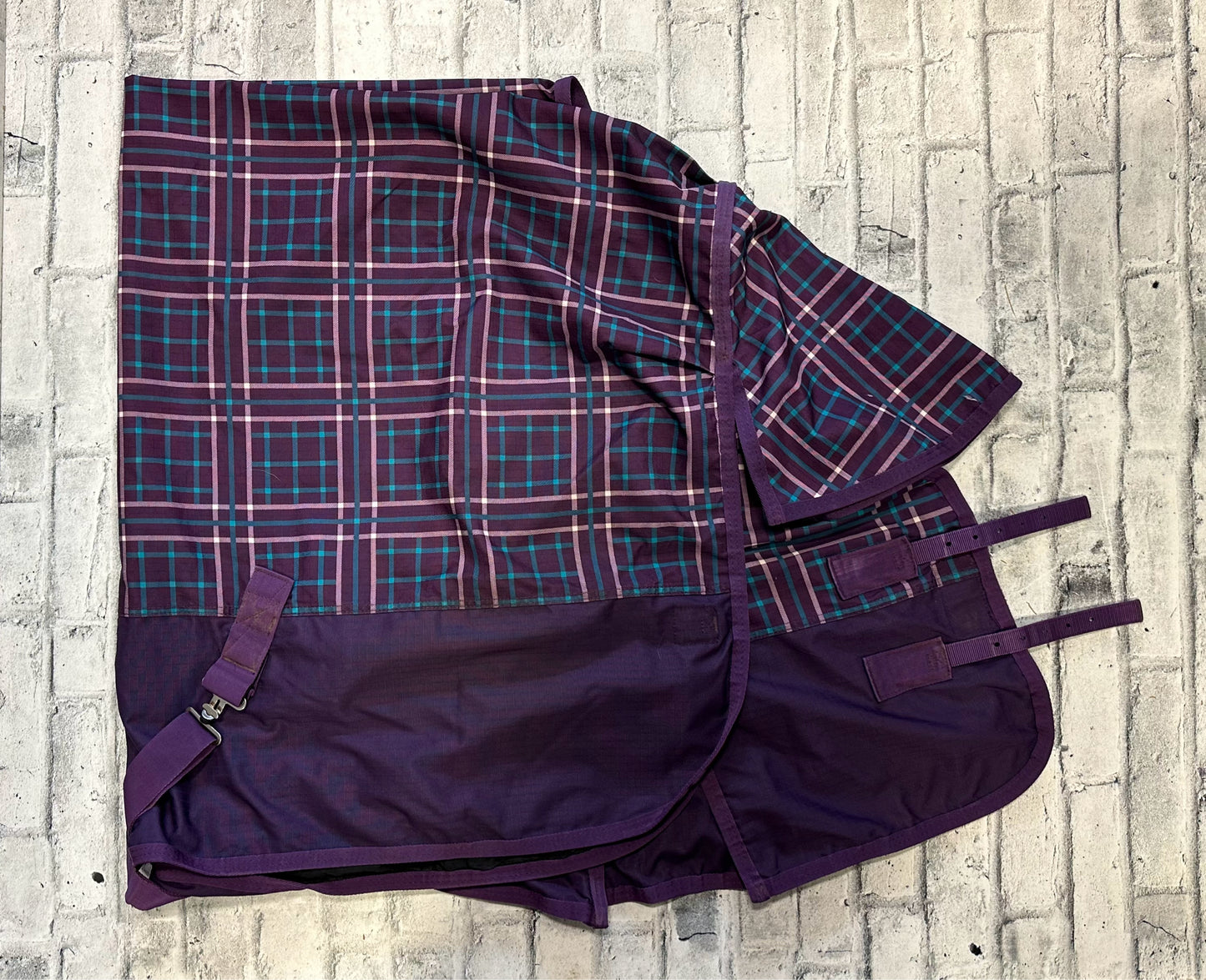 66" Supra Rain Sheet Purple Plaid