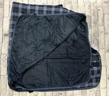81" Rhino Original Stable Blanket Navy Plaid 250g