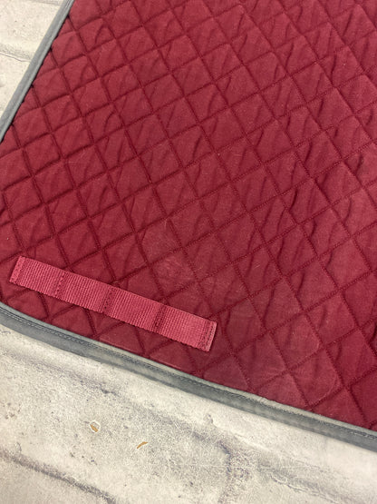 Ogilvy Dressage Pad Burgundy & Grey F