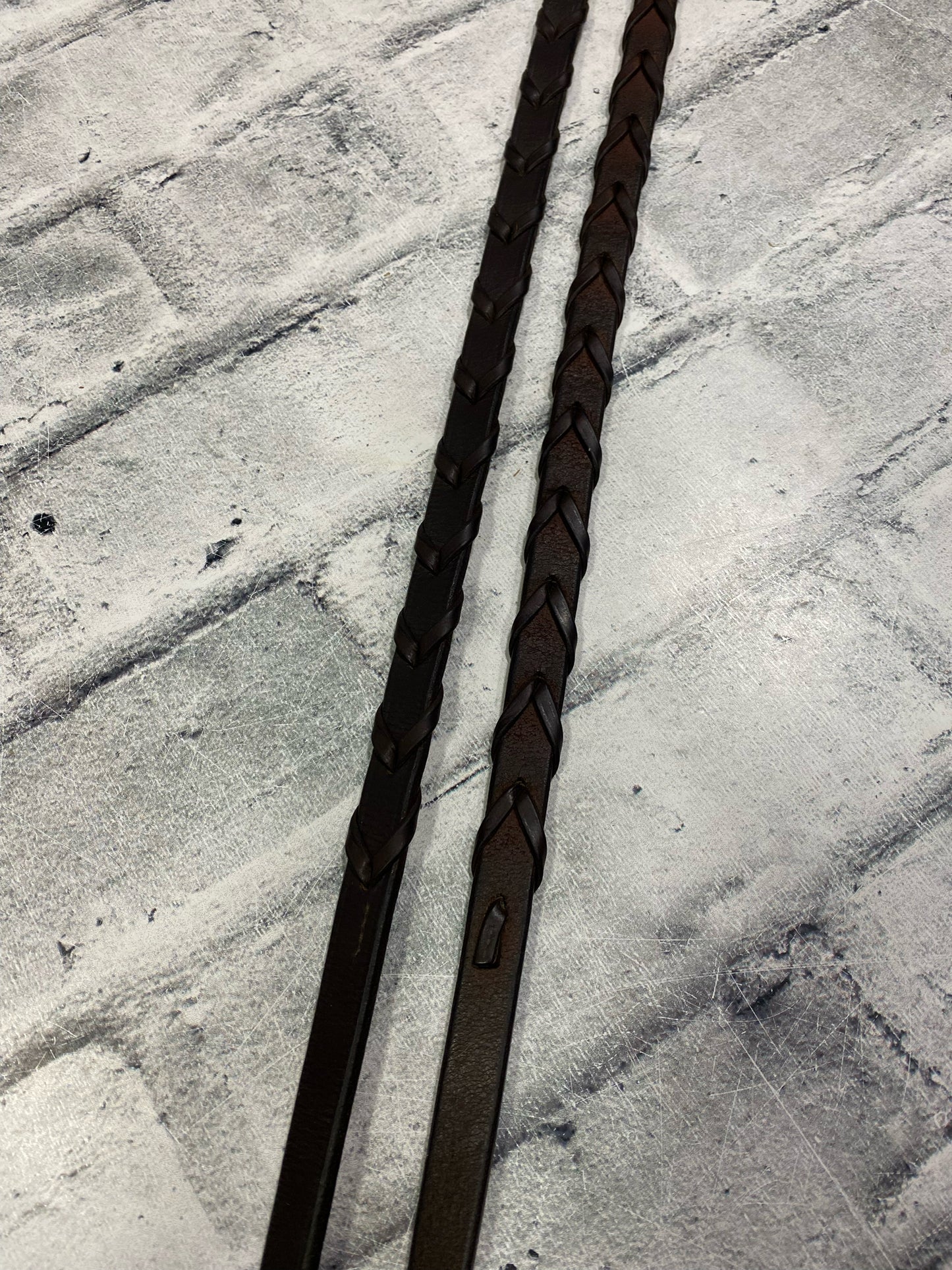 Fancy Stitch Laced Reins Brown