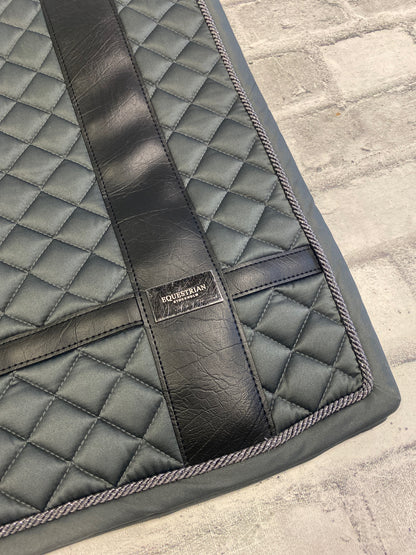 Equestrian Stockholm Dressage Saddle Pad Charcoal F