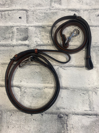 Raised Leather Dog Leash Brown 48-52"