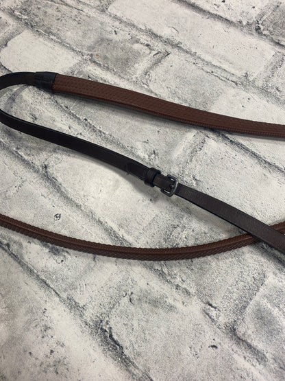 Val du Bois Fancy Stitched Rubber Reins Brown