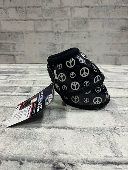 Pro Choice Bell Boots Peace Sign L NEW