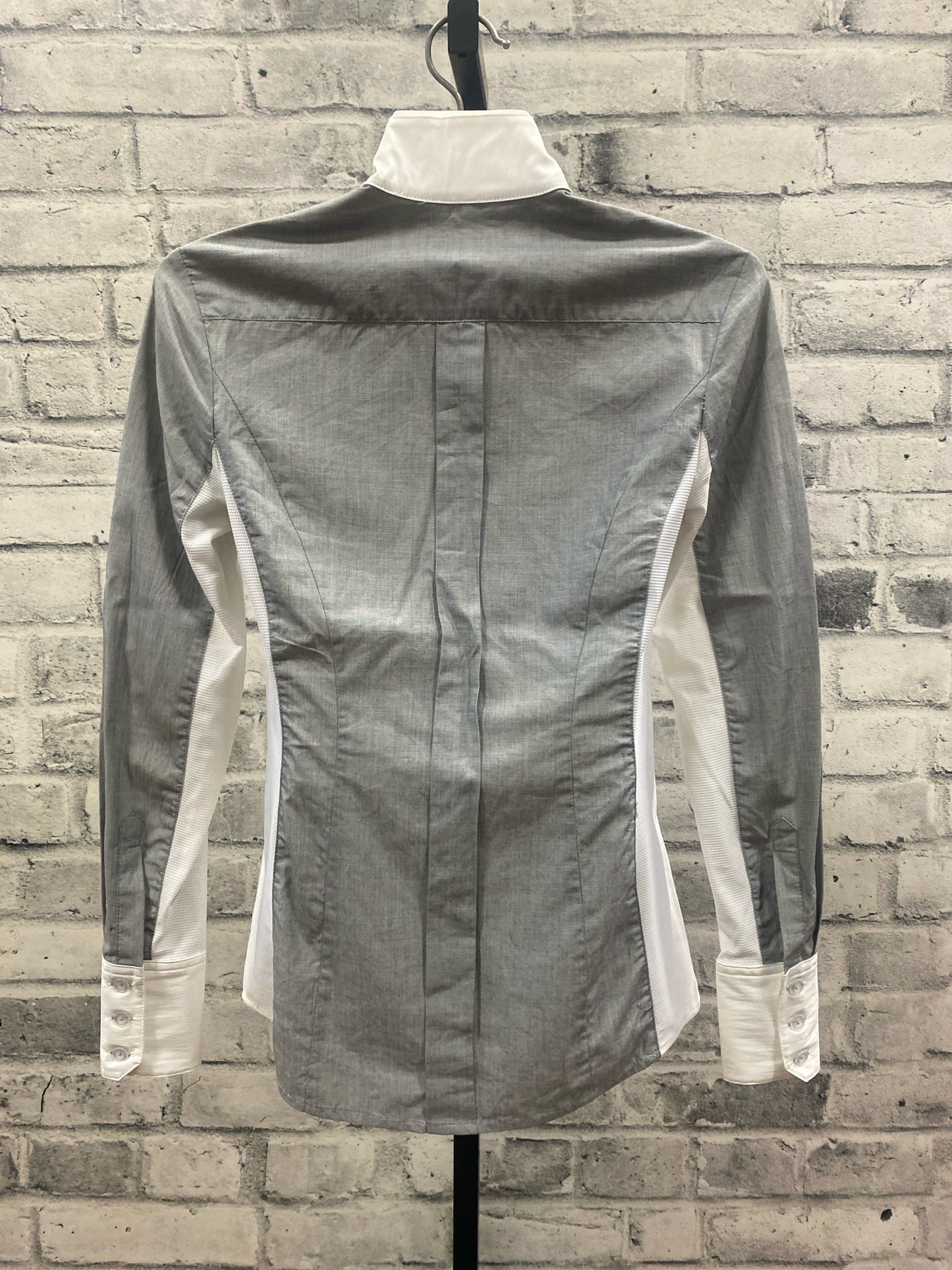 Asmar LS Show Shirt Grey & White XXS