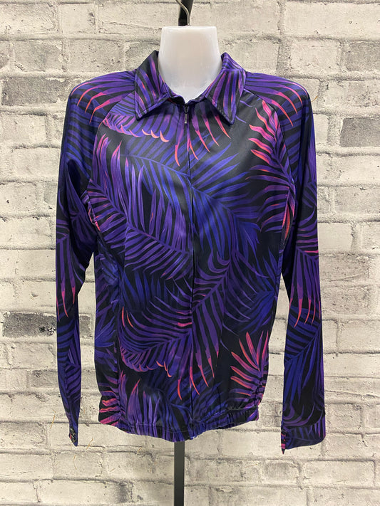 M Sport 6 Air Conditioned Sports Wear Shirt M Purple Palms