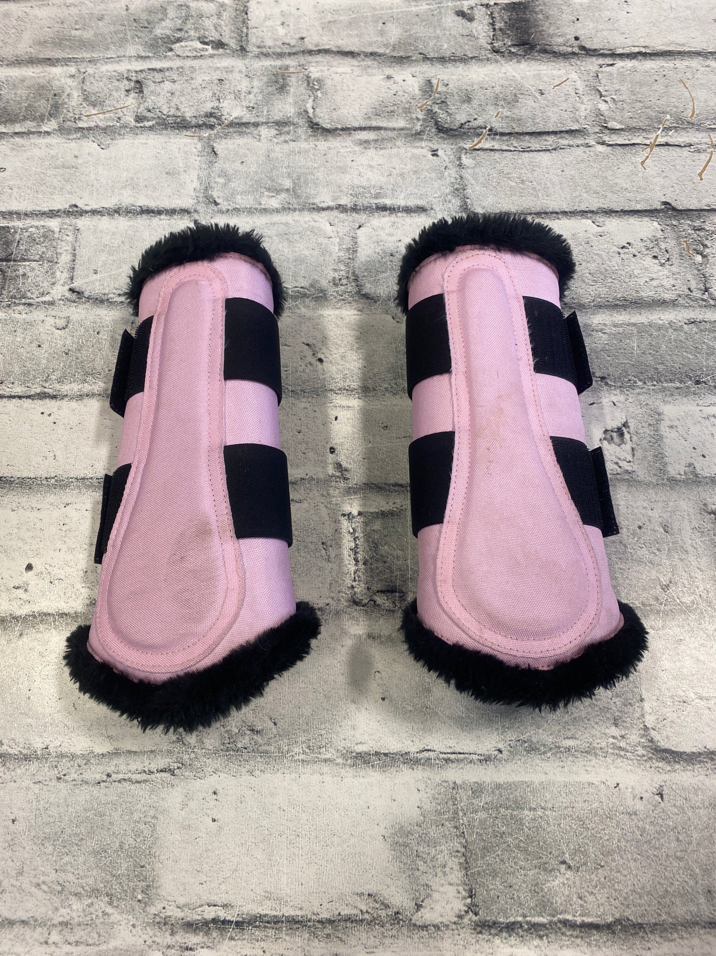 Brushing Boots Pink/Black Cob