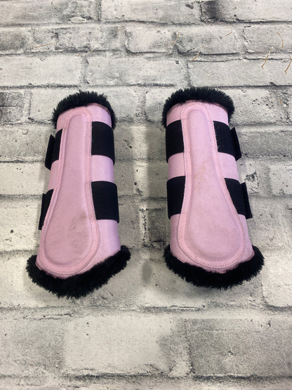 Brushing Boots Pink/Black Cob
