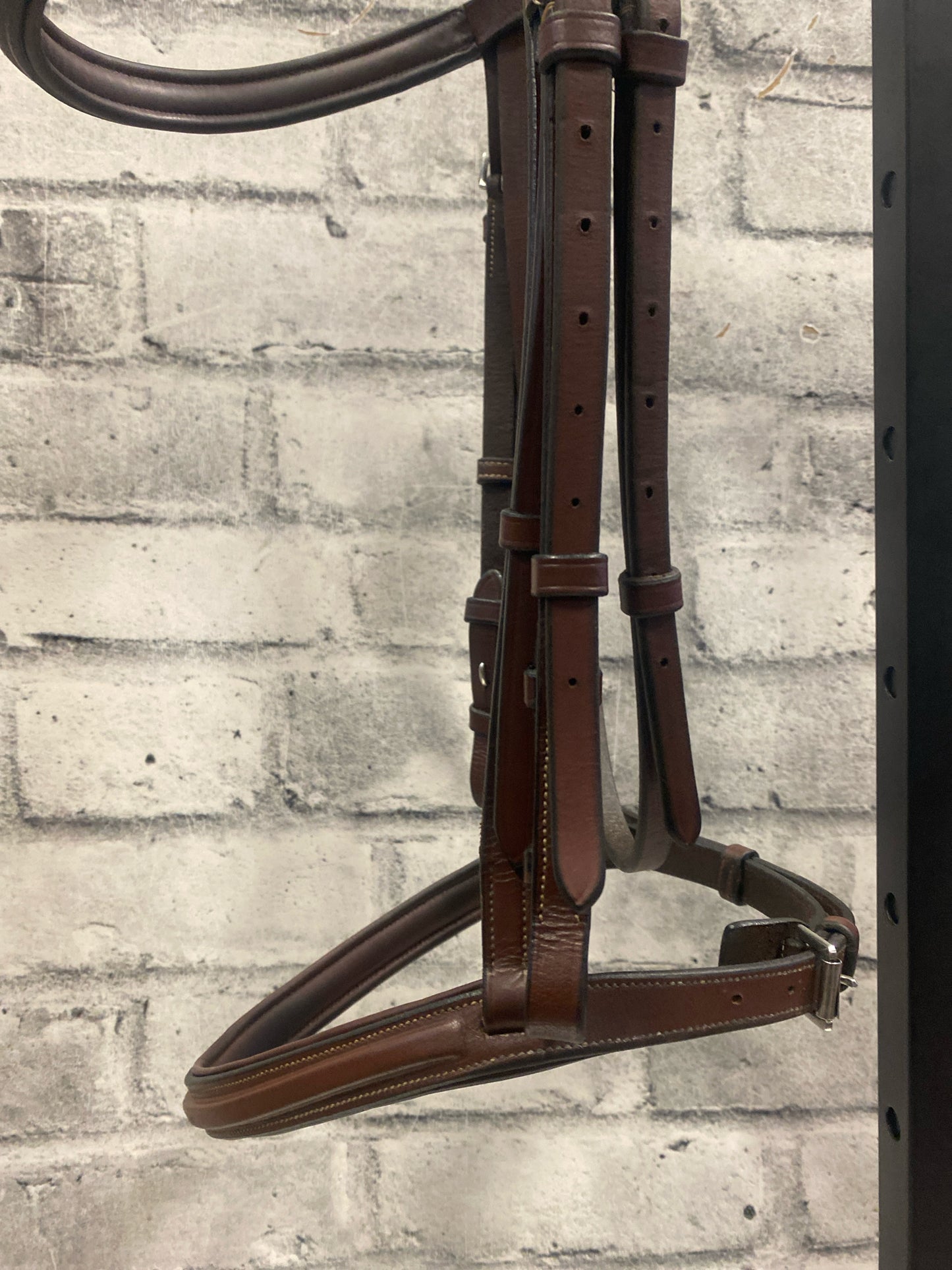 Fancy Stitch Raised Bridle Brown F + Reins