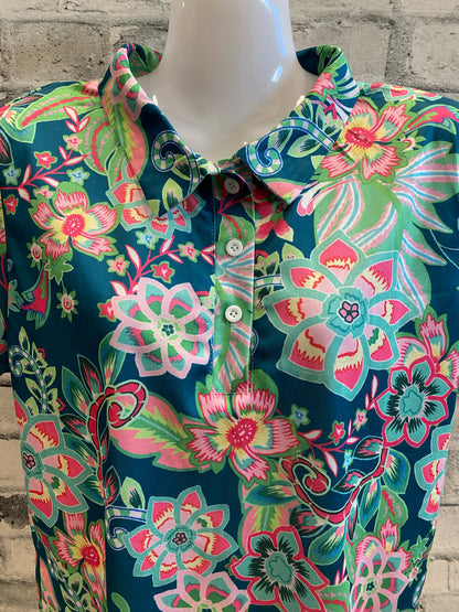 SS Polo Floral M