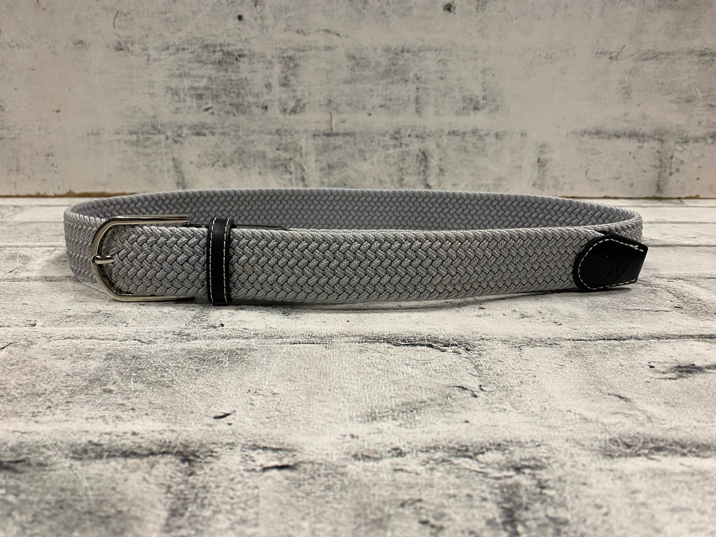 Ovation Braided Elastic Belt Grey 40