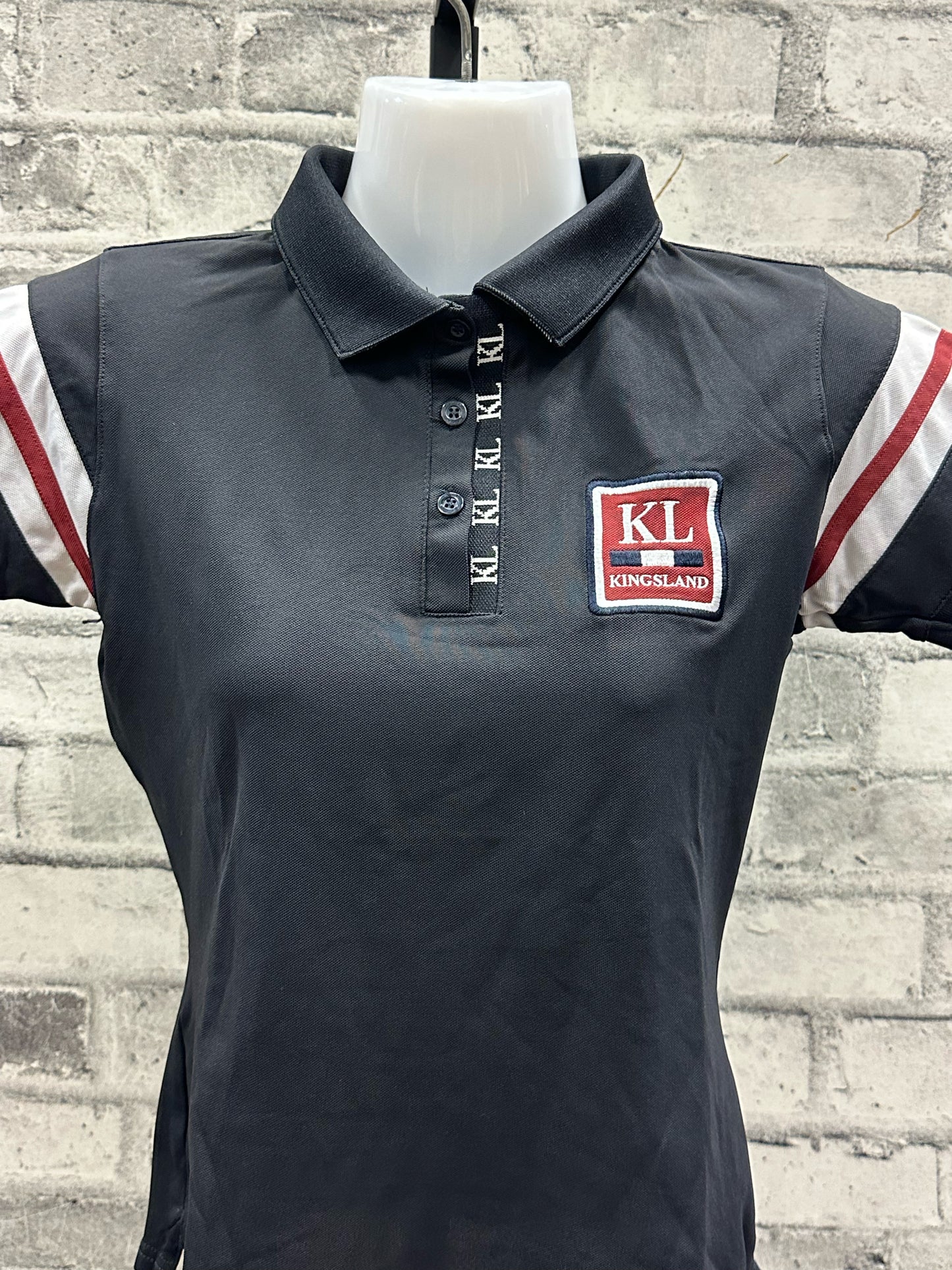 Kingsland SS Polo Shirt Charcoal & Red XS