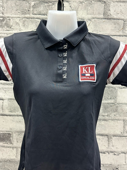 Kingsland SS Polo Shirt Charcoal & Red XS