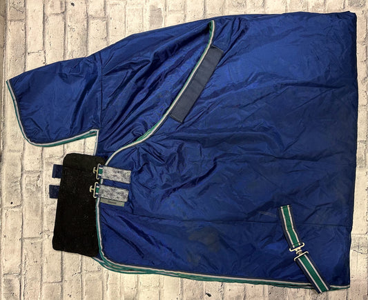 78" SmartTex Bucas Fleece Lined Turnout Navy/Green