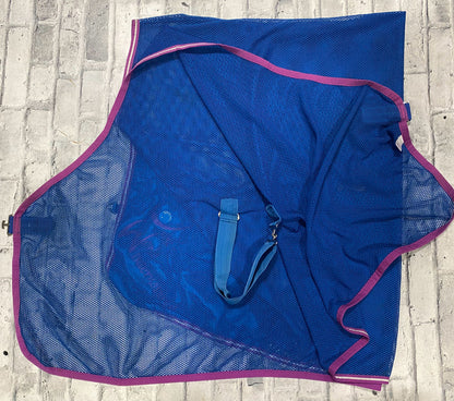 78" Rambo Scrim Sheet Blue & Purple Embroidered