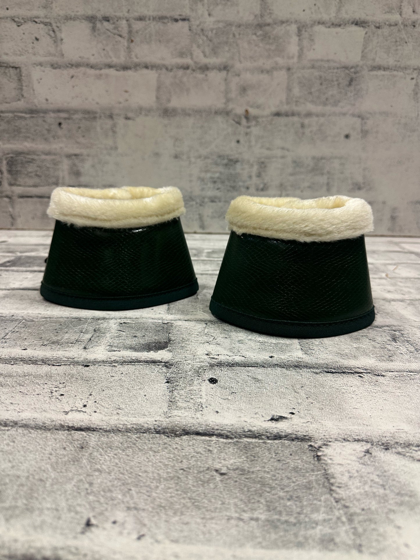 Equestrian Stockholm Green Croc Bell Boots Cob NEW