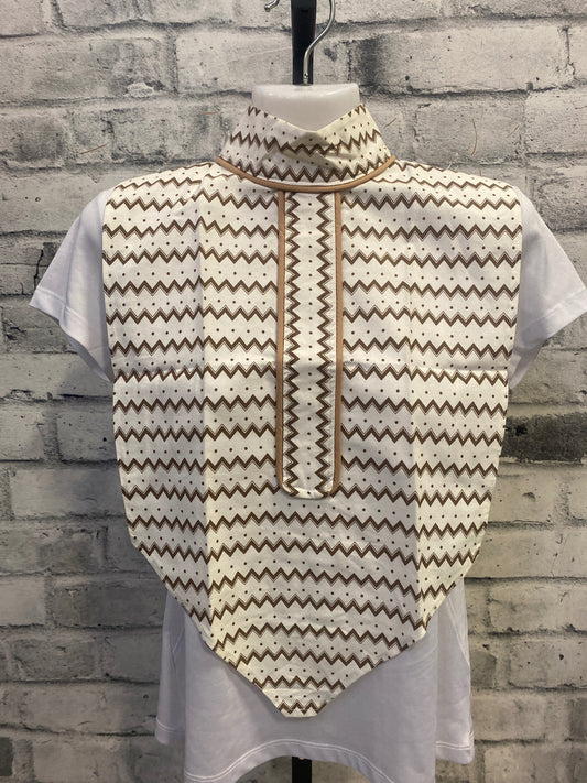 Klip Klop Kreations Patterned Dickie w/ Tan Trim