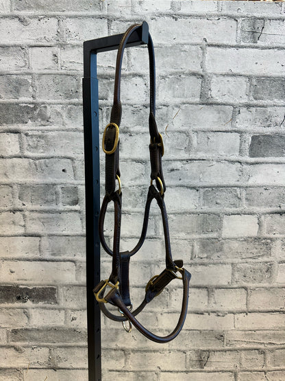 Rolled Leather Halter Brown F