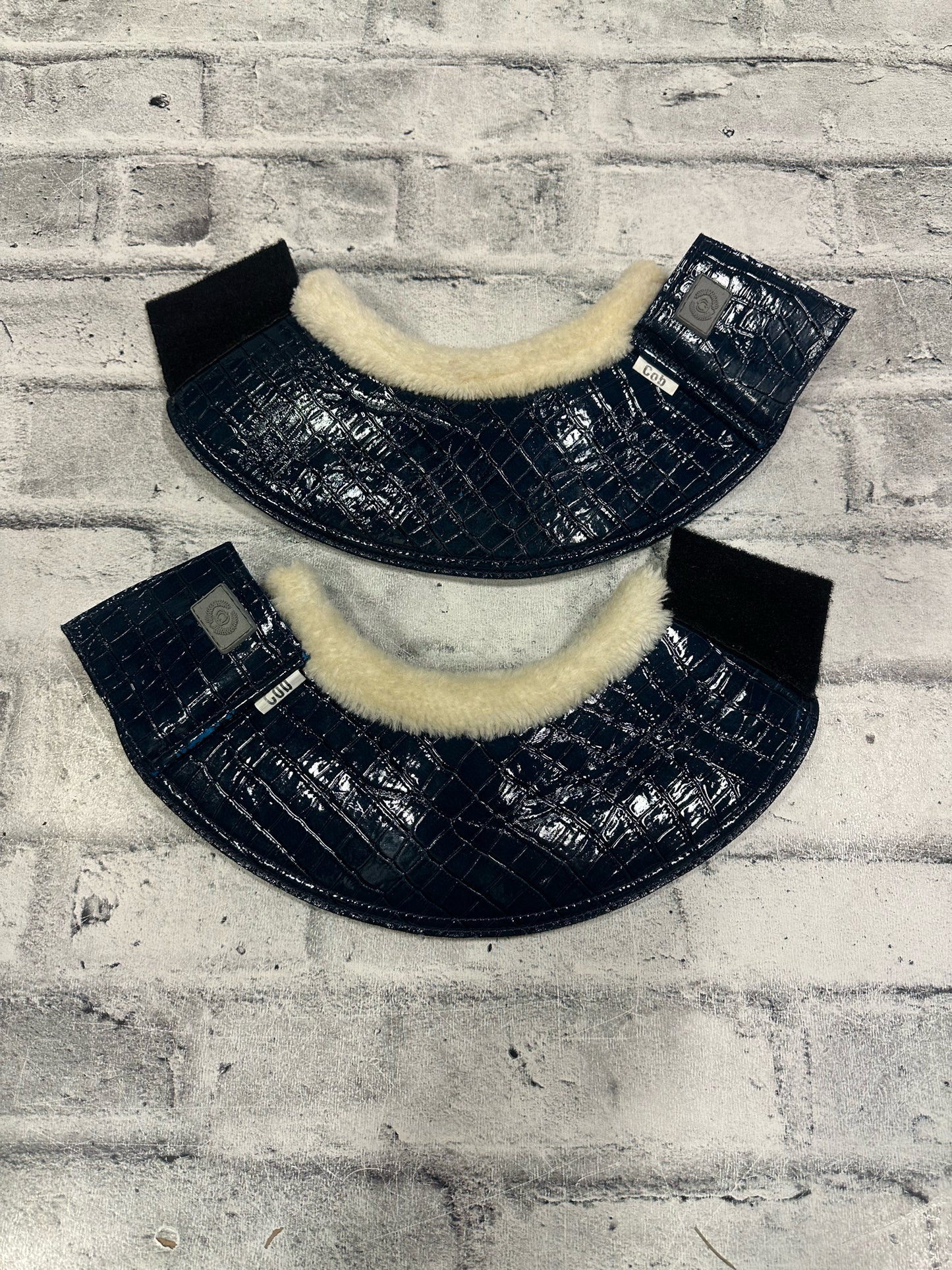 PS of Sweden Fuzzy Bell Boots Blue Croc Cob