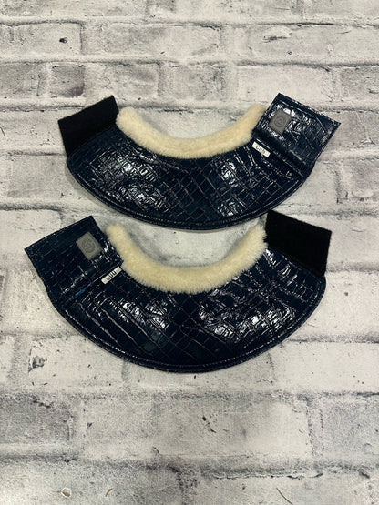PS of Sweden Fuzzy Bell Boots Blue Croc Cob