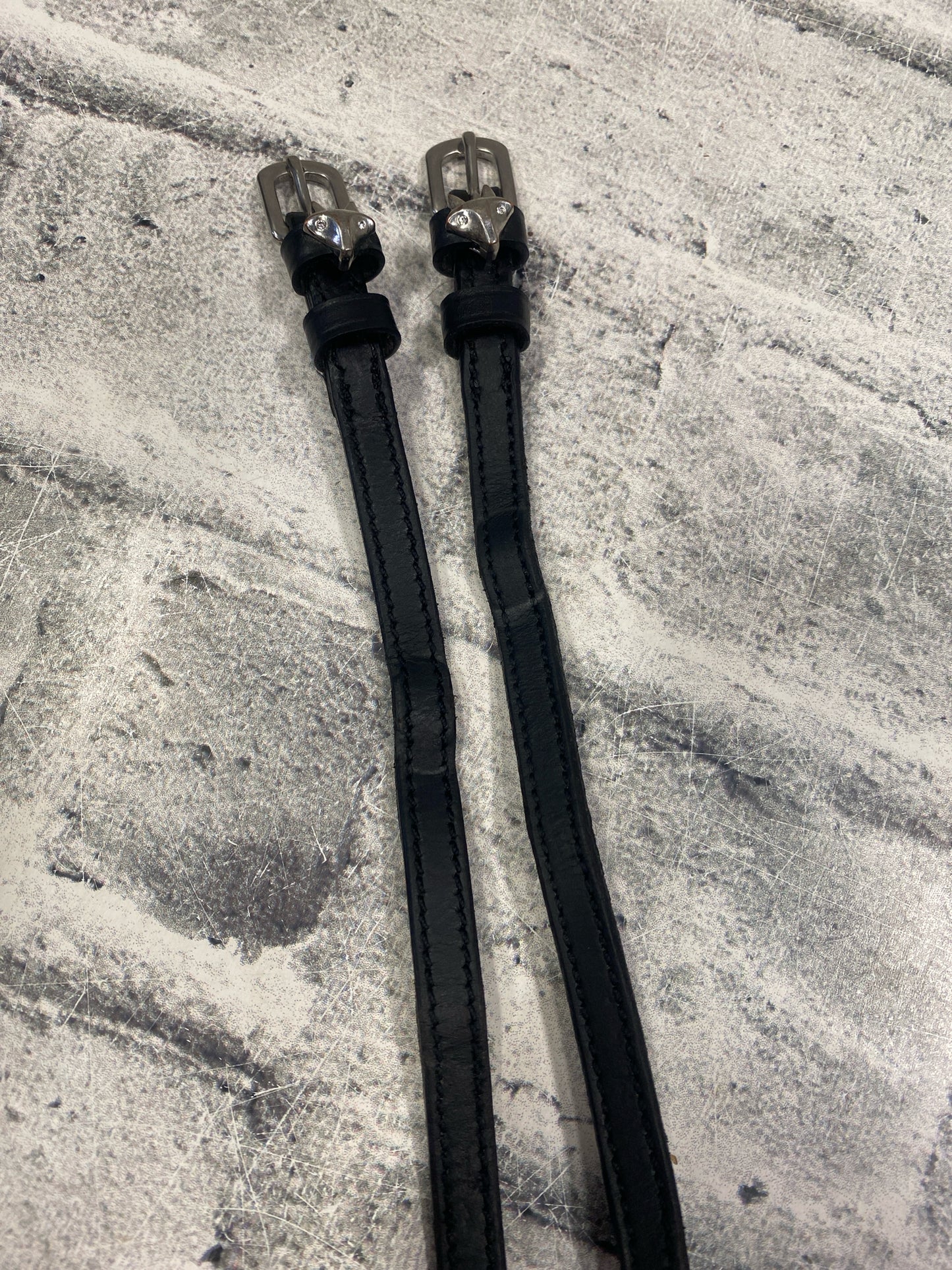 Spur Straps w/ Fox Detail Black