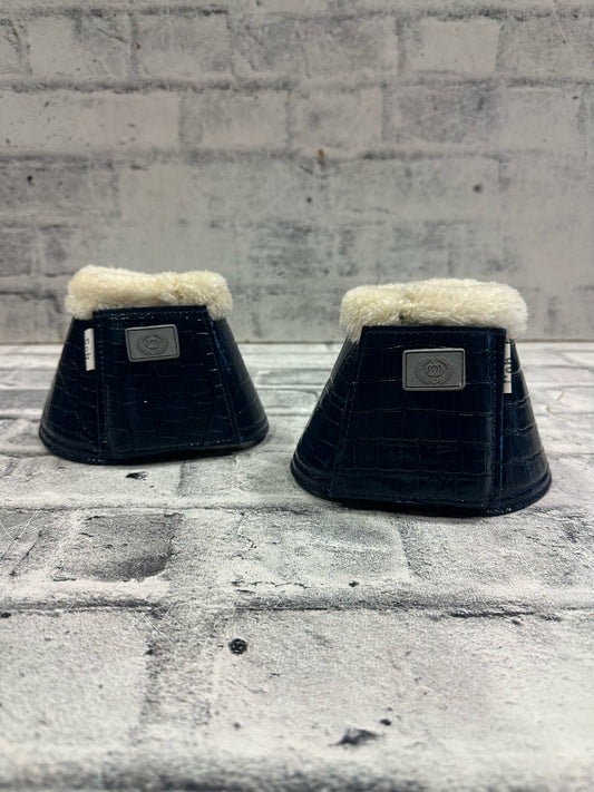 PS of Sweden Fuzzy Bell Boots Blue Croc Cob