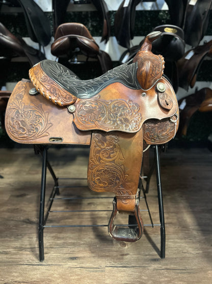 15" Tex Tan Herford Brand Trail Saddle - Semi QH (6" Gullet)