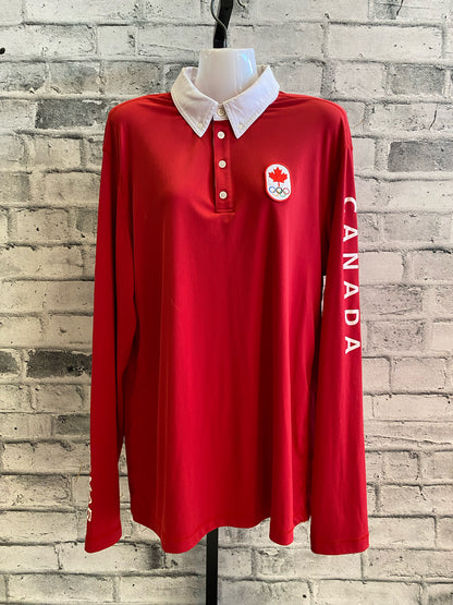 Asmar LS Polo Shit Team Canada Red L