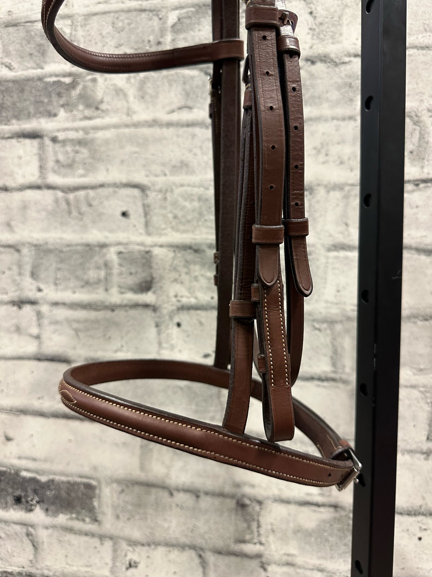 VDB Fancy Stitch Hunter Bridle Brown Cob + Reins
