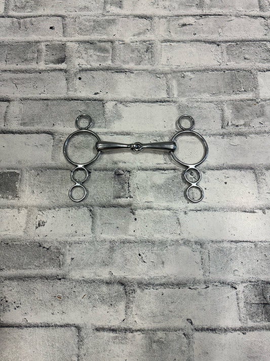 5.5" 3 Ring Elevator Snaffle Bit