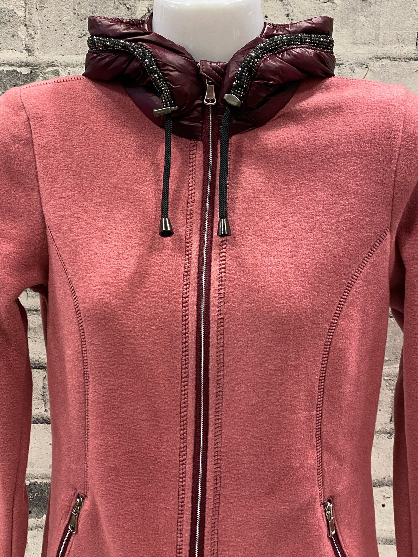 Pikeur Fleece Zip Up Jacket Rose XS (EU 34) NEW