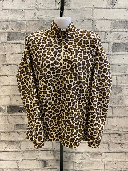 Ariat Leopard Fleece 1/4 Zip Sweater M