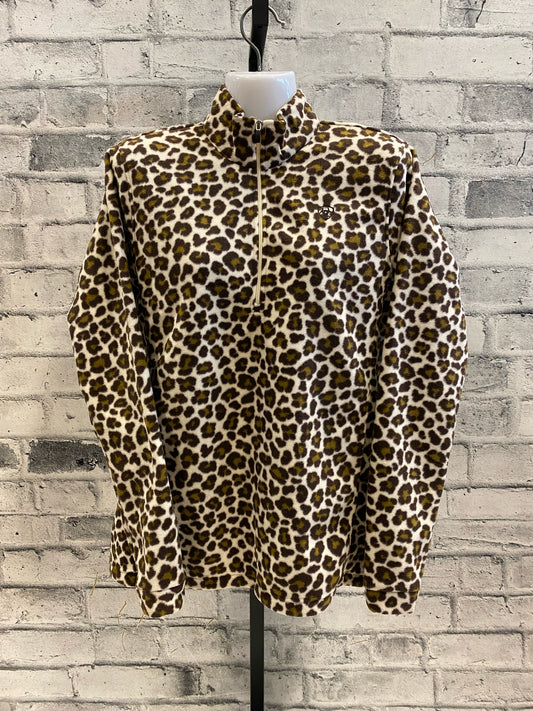 Ariat Leopard Fleece 1/4 Zip Sweater M