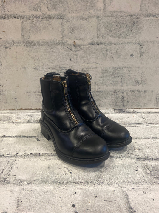 Auken Zip Up Paddock Boots Black Childrens 2