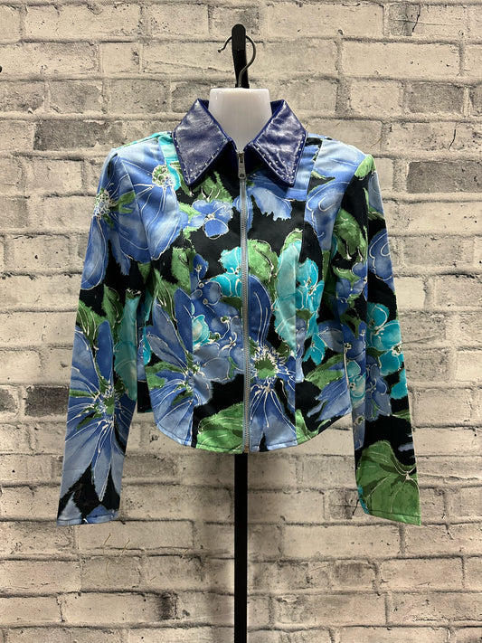 Western Showmanship Shirt Blue Floral 8
