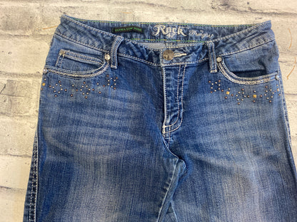 Rock 47 Ultra Low Rise Jeans Med Wash 7/8 x 34