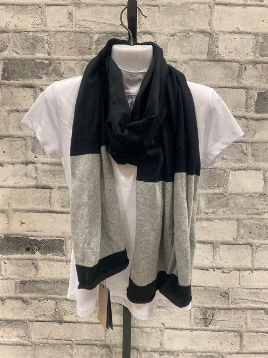 Asmar Knit Scarf Black/Grey NEW