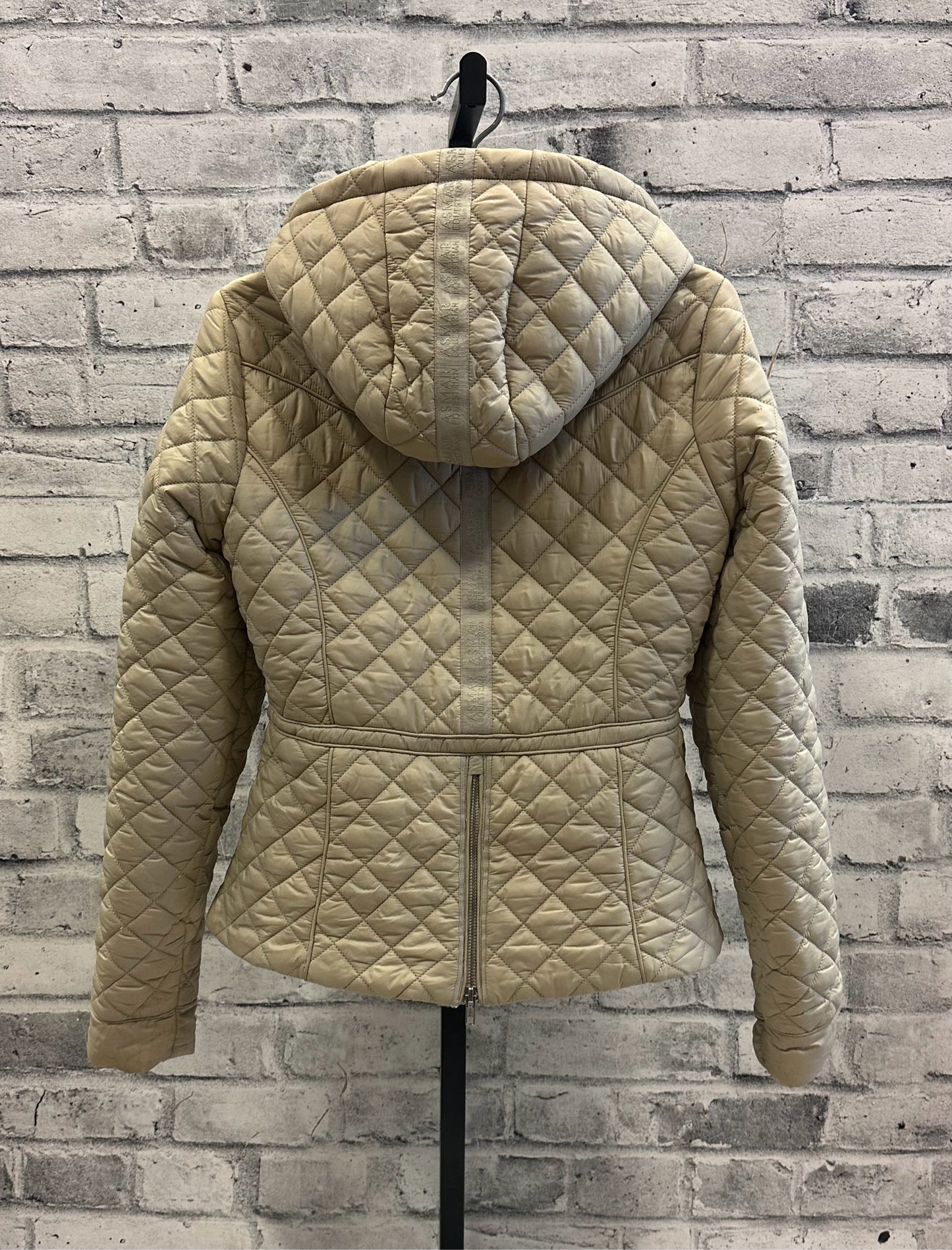 Asmar Quilted Lined Zip Up Jacket Beige M