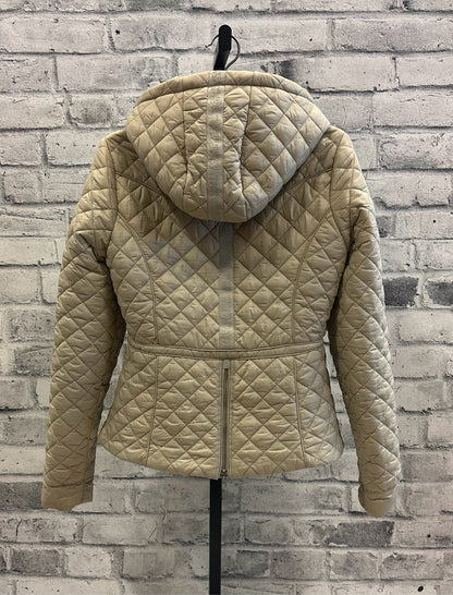 Asmar Quilted Lined Zip Up Jacket Beige M