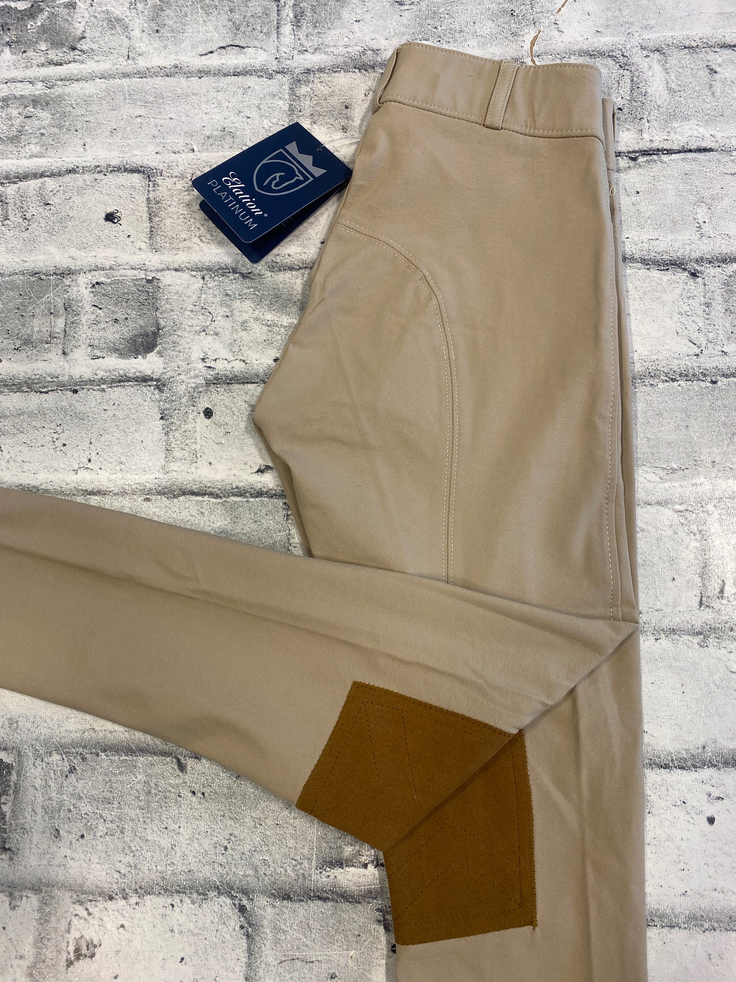 Elation Platinum Chelsea KP Breeches Tan Childrens 12 NEW