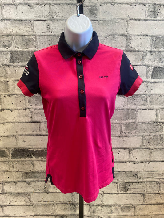 Euro-Star SS Polo Fuchsia/Navy XS