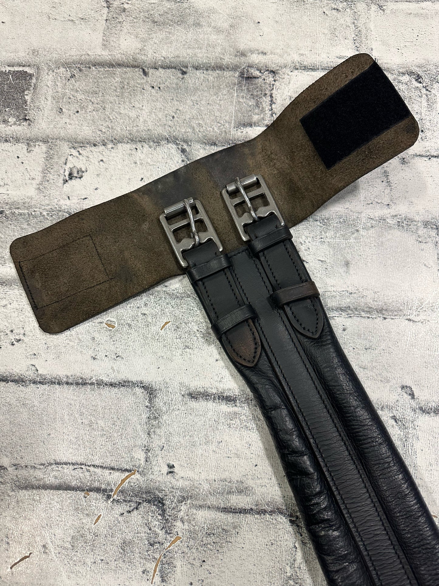 26" Leather Dressage Girth Black