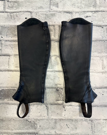 Tucci Leather Half Chaps - C 13" H 16.5"