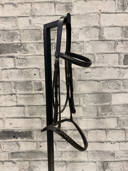 Bobbys Tack Braided Leather AP Bridle Brown F