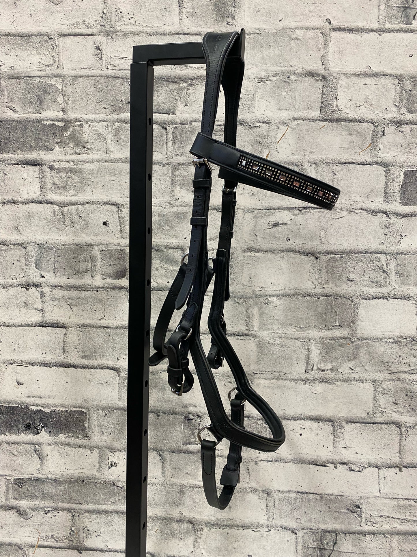 Rambo Micklem Bridle Black w/Rhinestone Browband F