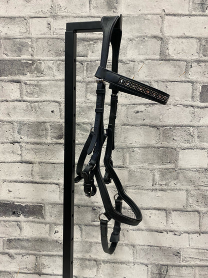 Rambo Micklem Bridle Black w/Rhinestone Browband F