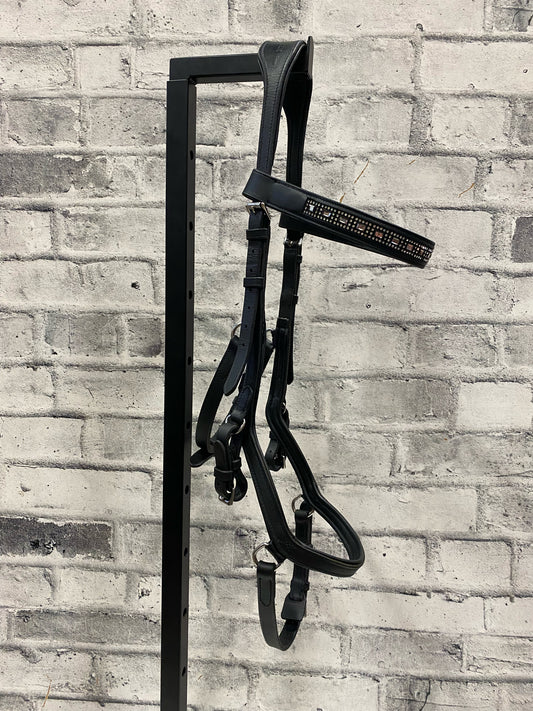 Rambo Micklem Bridle Black w/Rhinestone Browband F